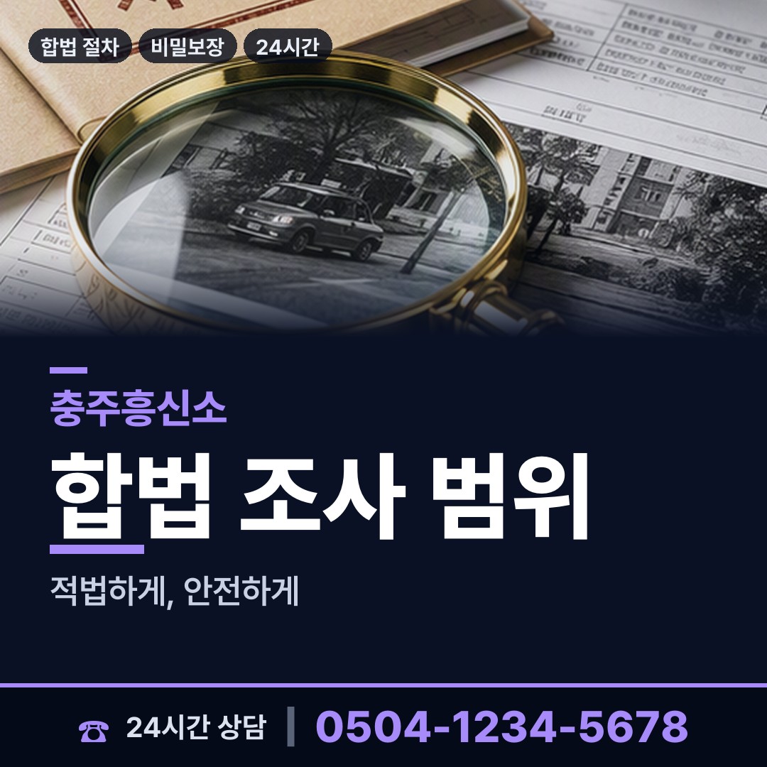 충주 호암.직동 기업흥신소 상담 안내